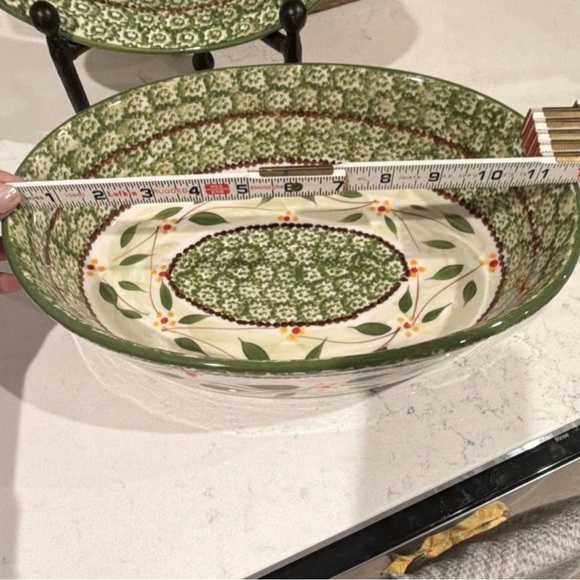 Temp-Tations Oval Serving Dishes Old World Green